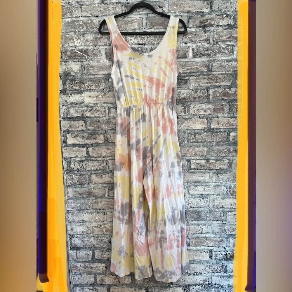 Caution to the Wind Tie-dye jumpsuit